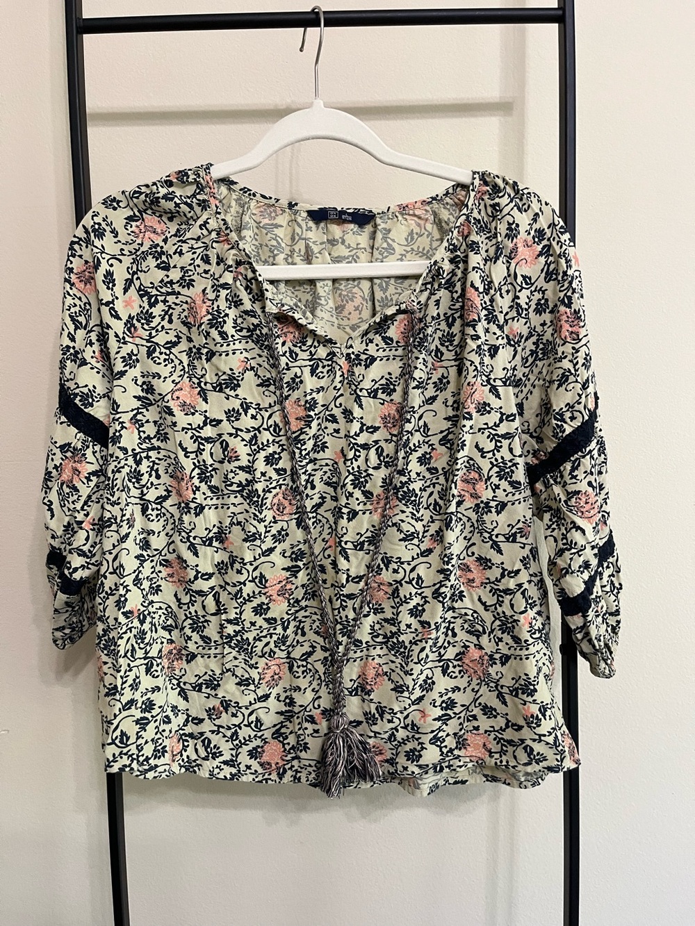DNMX Womens Large Floral Boho Peasant Festival Romantic Coquette